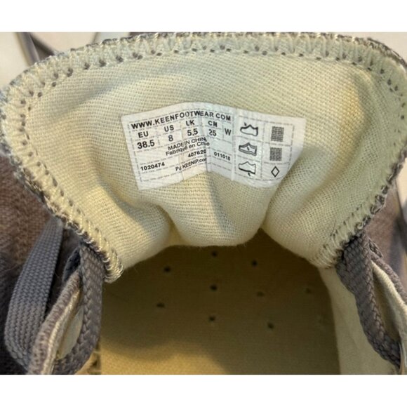 SIZE 8 Keen Elsa Brown Canvas Sneakers Shoes - Picture 5 of 10